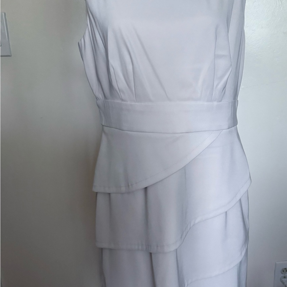 connected apparel Sleeveless Tiered Midi Dress with Waist Detail